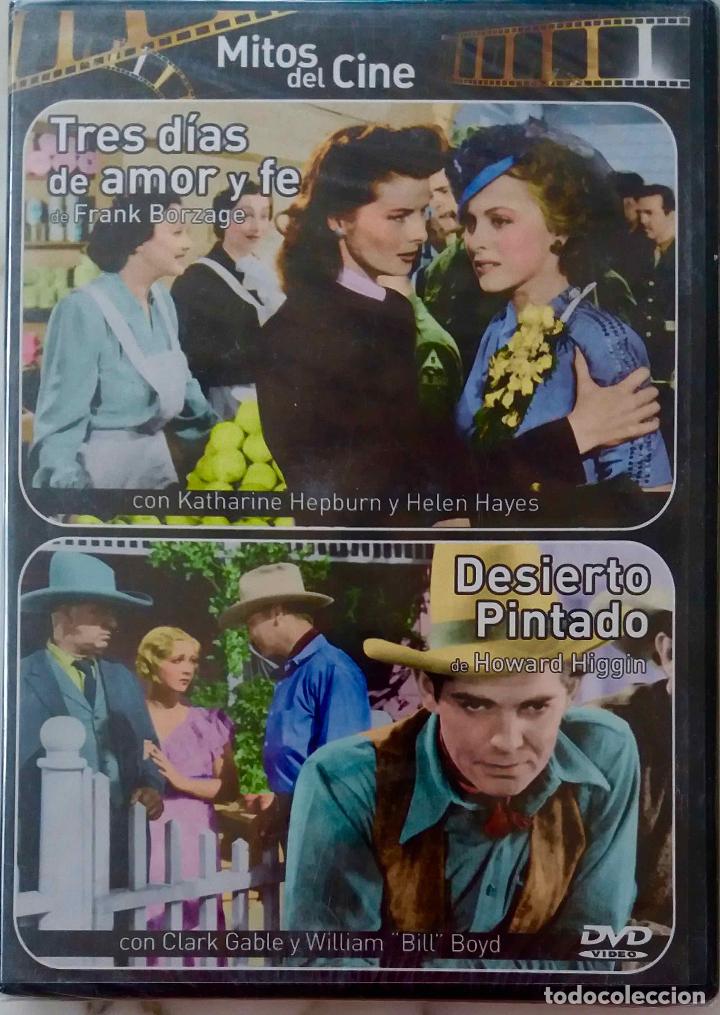 Cine: TRES D&Iacute;AS DE AMOR Y FE, FRANK BORZAGE, K HEPBURN. DESIERTO PINTADO, CLARK GABBLE. 2 FILMS EN 1 DVD.