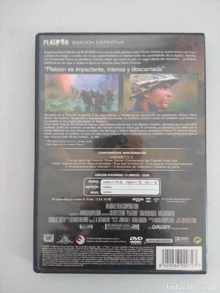 Cine: DVD/PLATOON/EDICION DEFINITIVA. - Foto 2