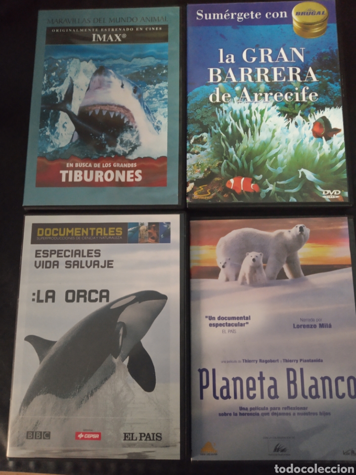 Cinema: LOTE DE 4 DOCUMENTALES DE LA NATURALEZA