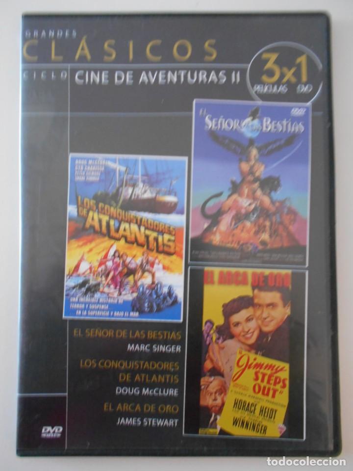 Cine: GRANDES CLASICOS. CICLO CINE DE AVENTURAS II. DVD CON 3 PELICULAS: EL SE&Ntilde;OR DE LAS BESTIAS / LOS CON