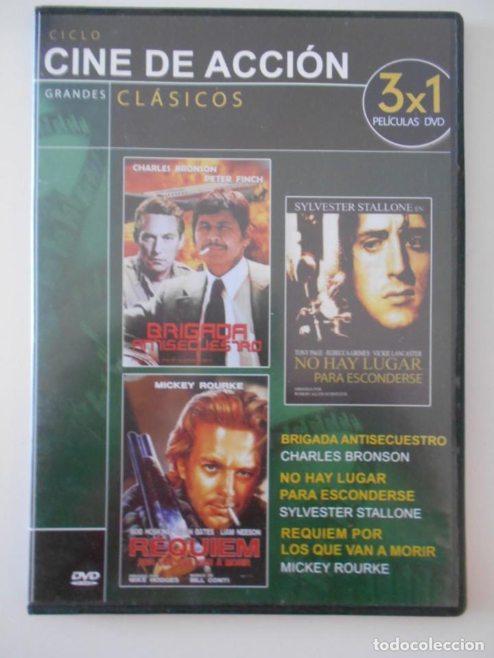 Cinema: GRANDES CLASICOS. CICLO CINE DE ACCION. DVD CON 3 PELICULAS: BRIGADA ANTISECUESTRO / NO HAY LUGAR PA