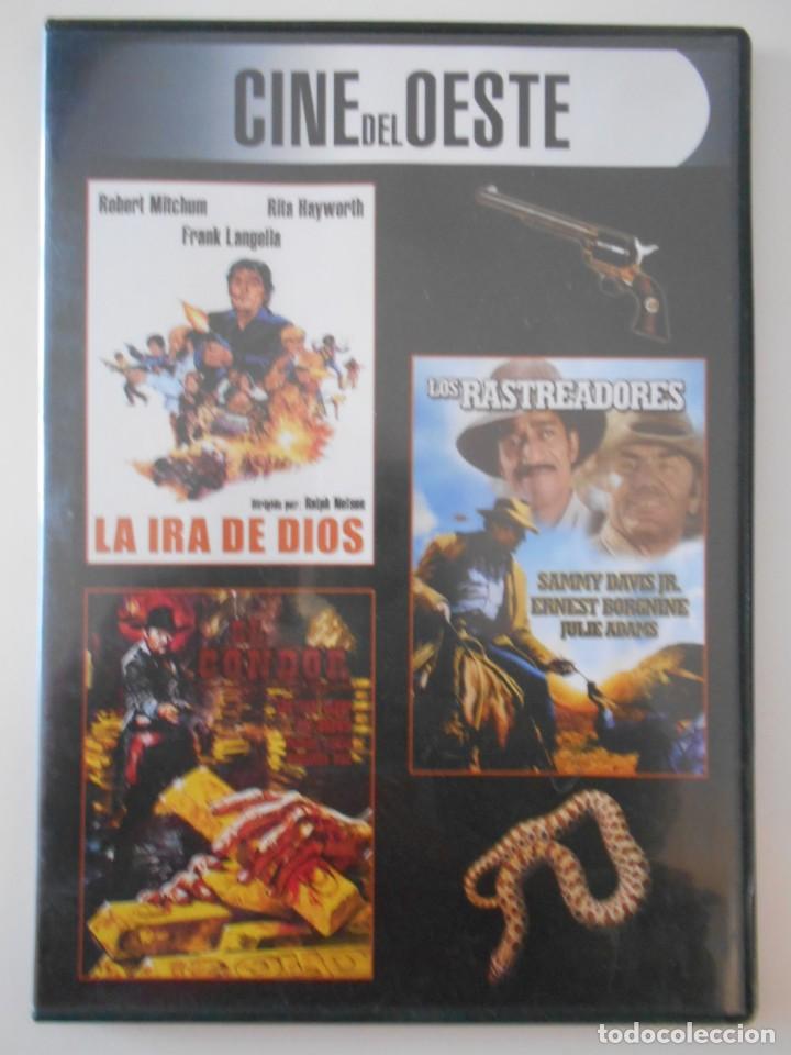 Cinema: CINE DEL OESTE. DVD CON 3 PELICULAS: LA IRA DE DIOS / EL CONDOR / LOS RASTREADORES. ESTUCHE FINO.