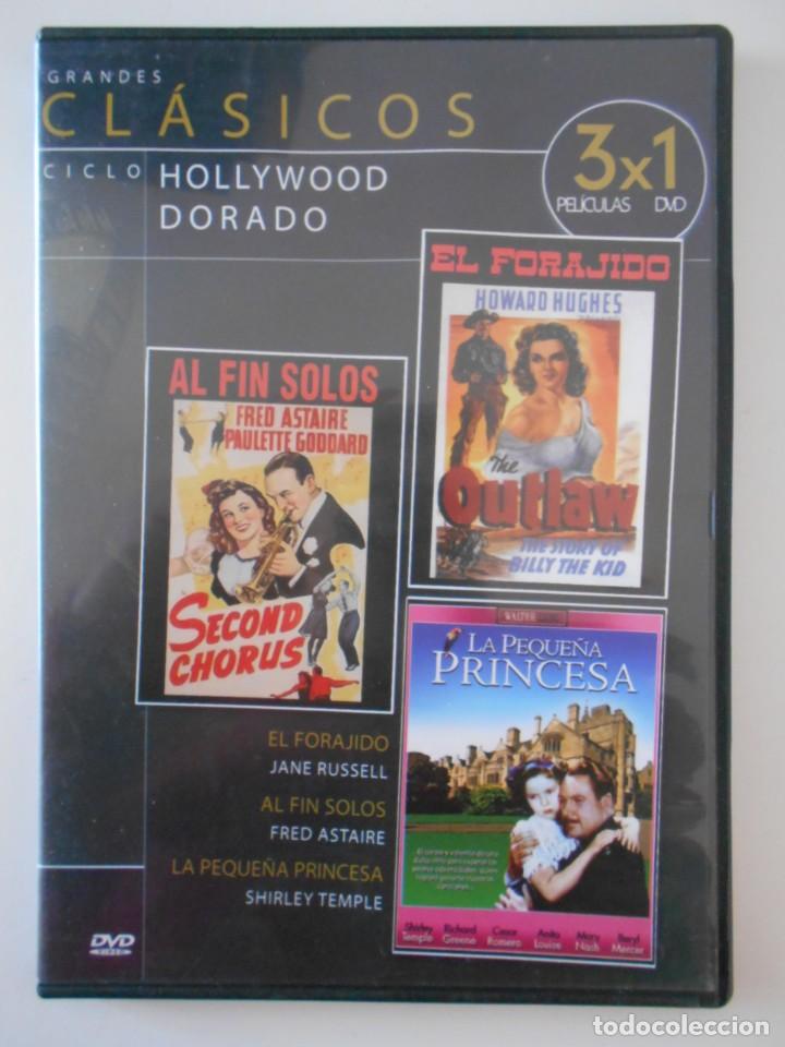 Cinema: GRANDES CLASICOS. CICLO HOLLYWOOD DORADO. DVD CON 3 PELICULAS: EL FORAJIDO / AL FIN SOLOS / LA PEQUE