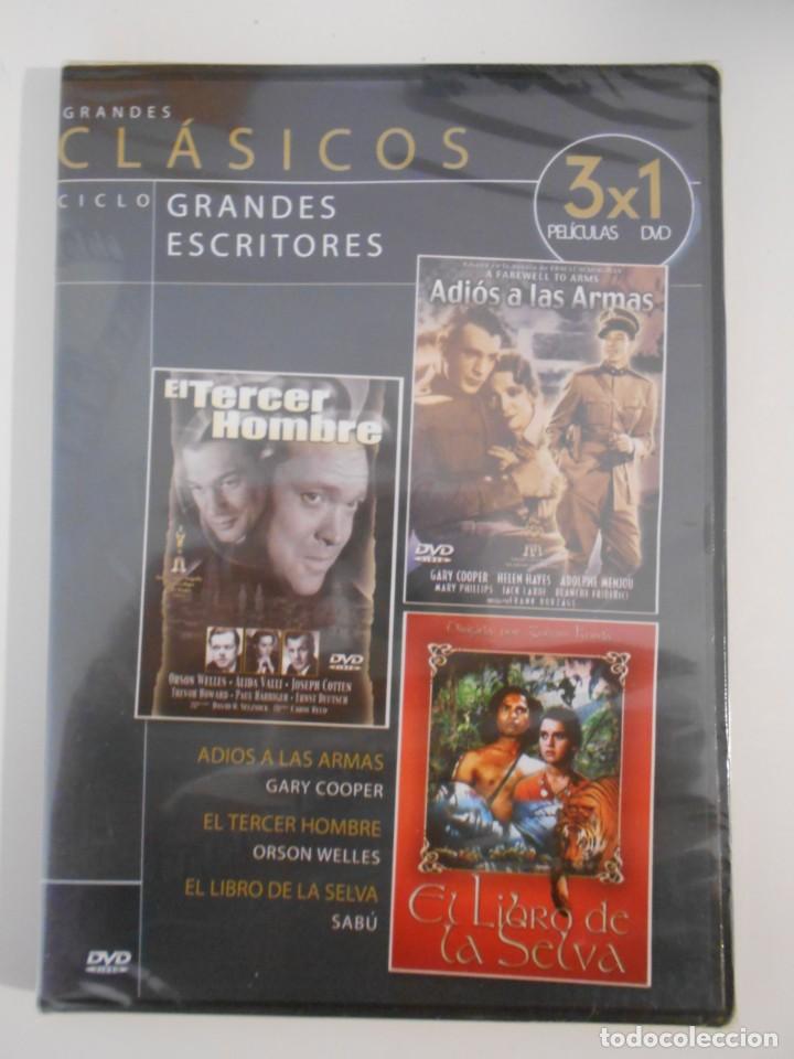 Cin&eacute;ma: GRANDES CLASICOS. CICLO GRANDES ESCRITORES. DVD CON 3 PELICULAS: EL TERCER HOMBRE / ADIOS A LAS ARMA