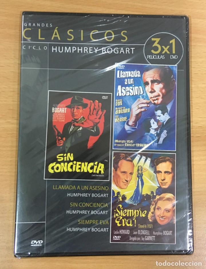 Cine: DVD 3X1 CINE CICLO BOGART - LLAMADA A UN ASESINO - SIN CONCIENCIA - SIEMPRE EVA!. PRECINTADO
