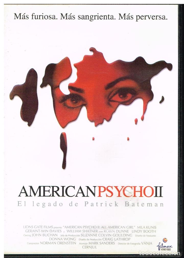 Cine: AMERICAN PSYCHO II - DVD - CAJA FINA DE PL&Aacute;STICO