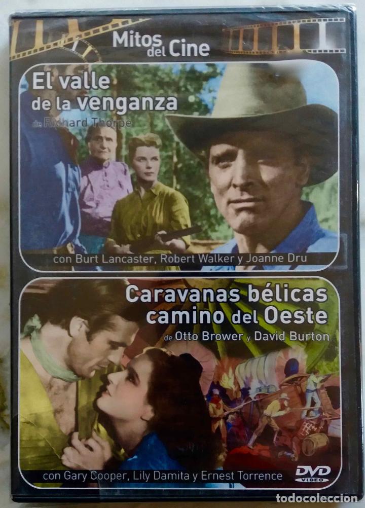 Cine: EL VALLE DE LA VENGANZA.BURT LANCASTER.CARAVANAS BELICAS CAMINO DEL OESTE.GARY COOPER. DVD