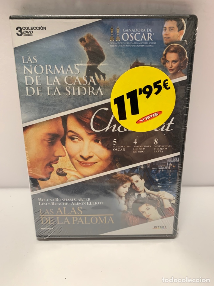 Cine: REF.10555 pack - las normas de la casa de la sidra - chocolat - las alas de la DVD NUEVO PRECINTADO