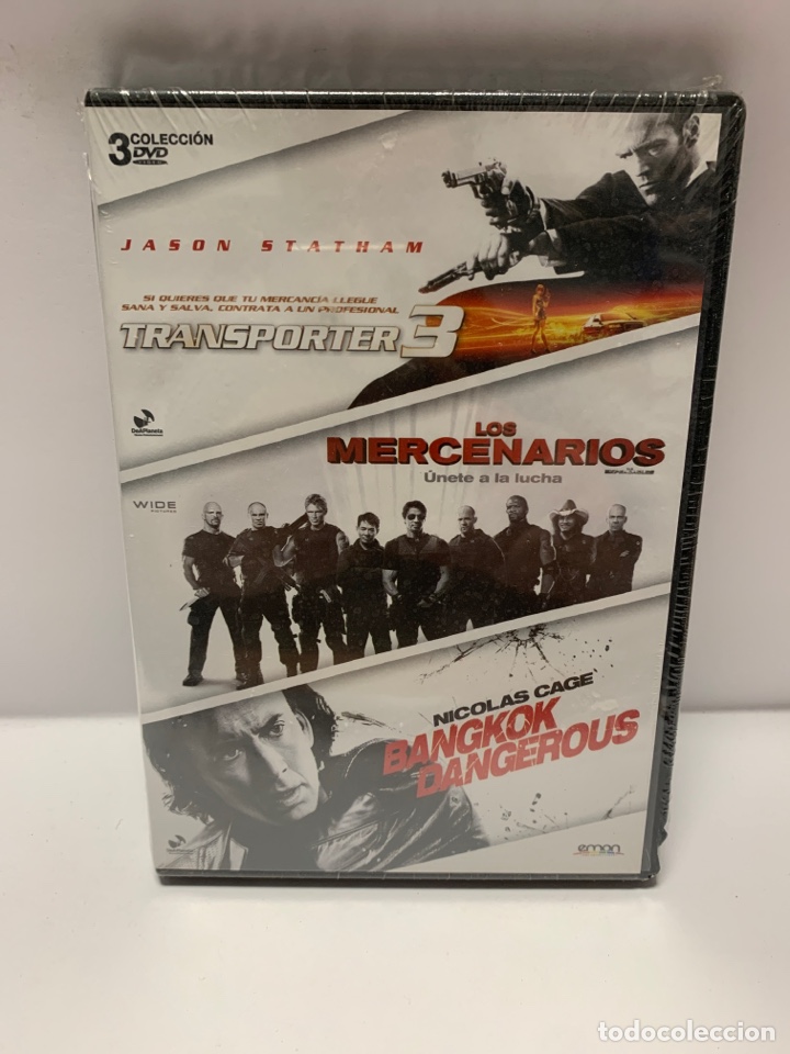 Cine: ND34 pack - transporter 3 - los mercenarios - Bangkok dangerous DVD NUEVO PRECINTADO