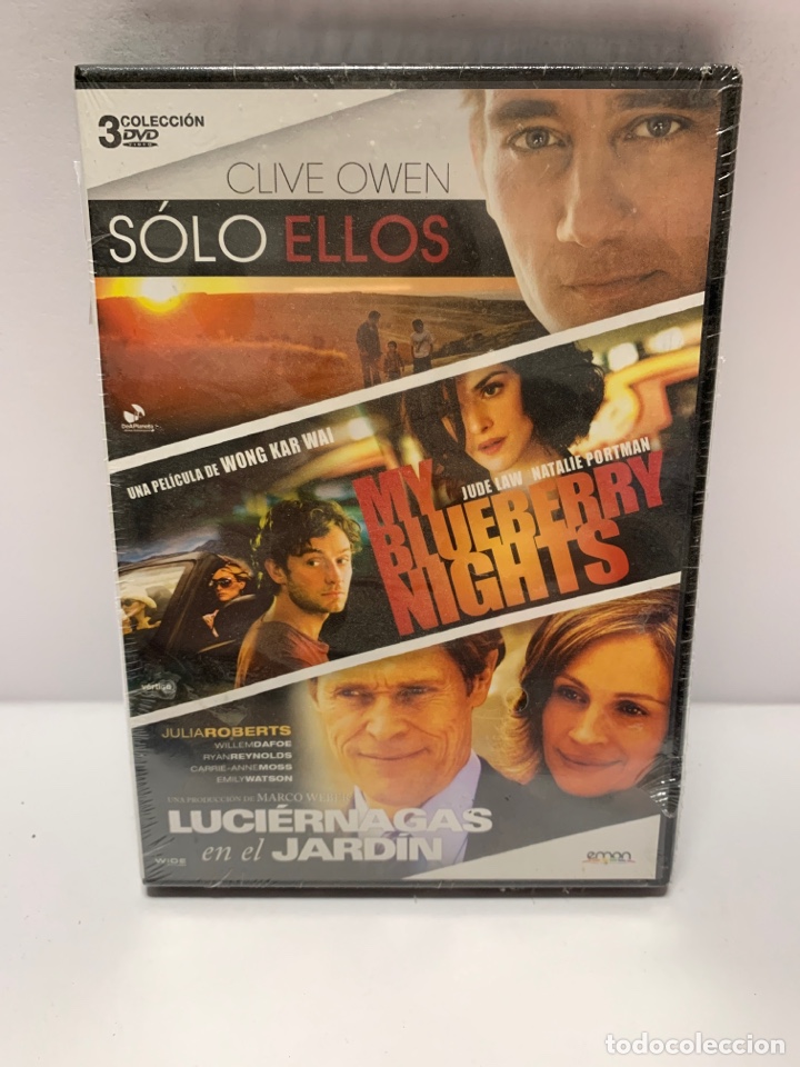 Cin&eacute;ma: ND204 pack - solo ellos - my blueberry nights - luci&eacute;rnagas en el jard&iacute;n DVD NUEVO PRECINTADO