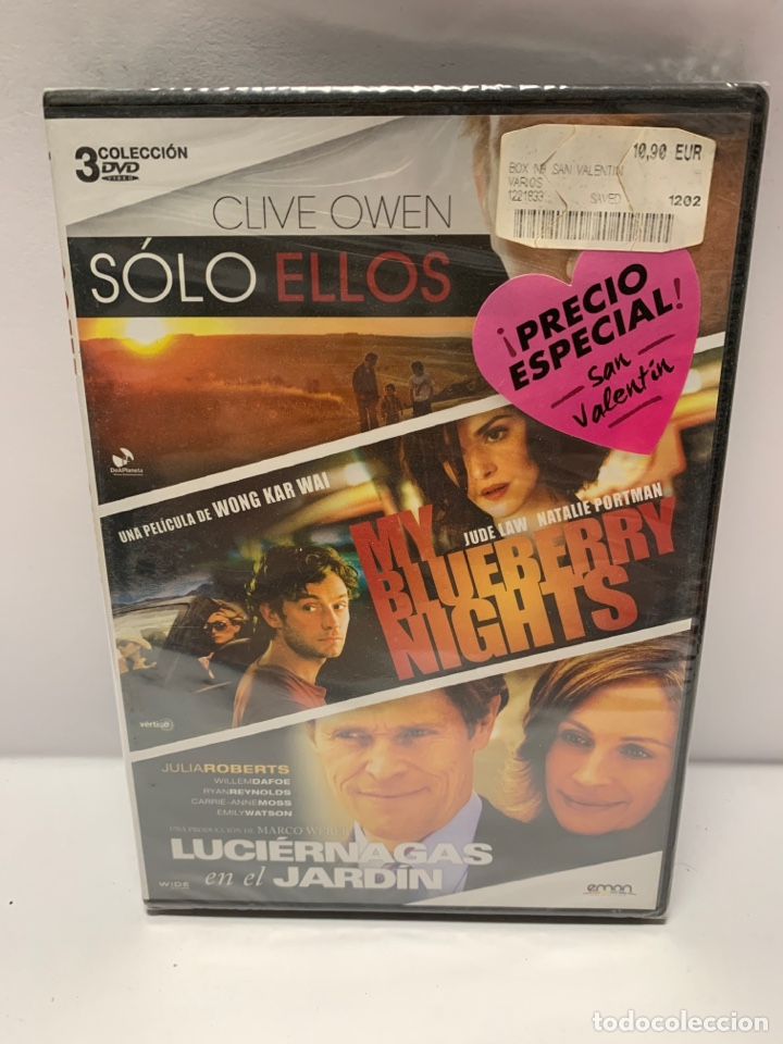 Cine: ND204 pack - solo ellos - my blueberry nights - luci&eacute;rnagas en el jard&iacute;n DVD NUEVO PRECINTADO