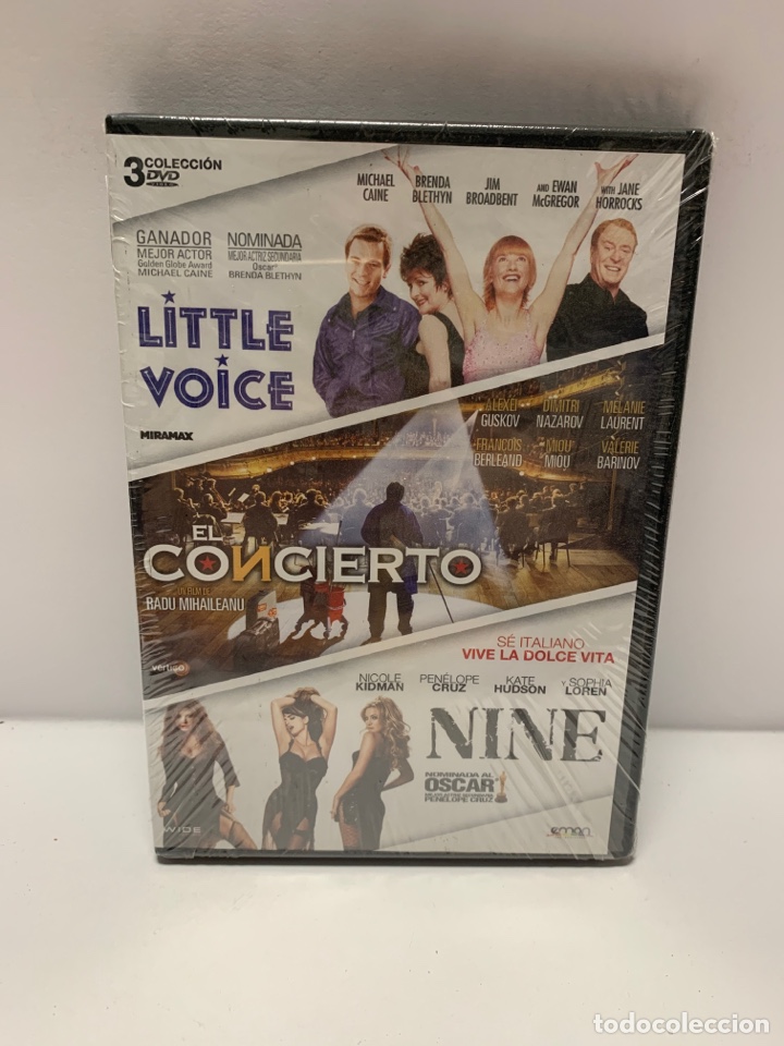 Cine: REF.ND190 pack - little voice - el concierto - nine DVD NUEVO PRECINTADO