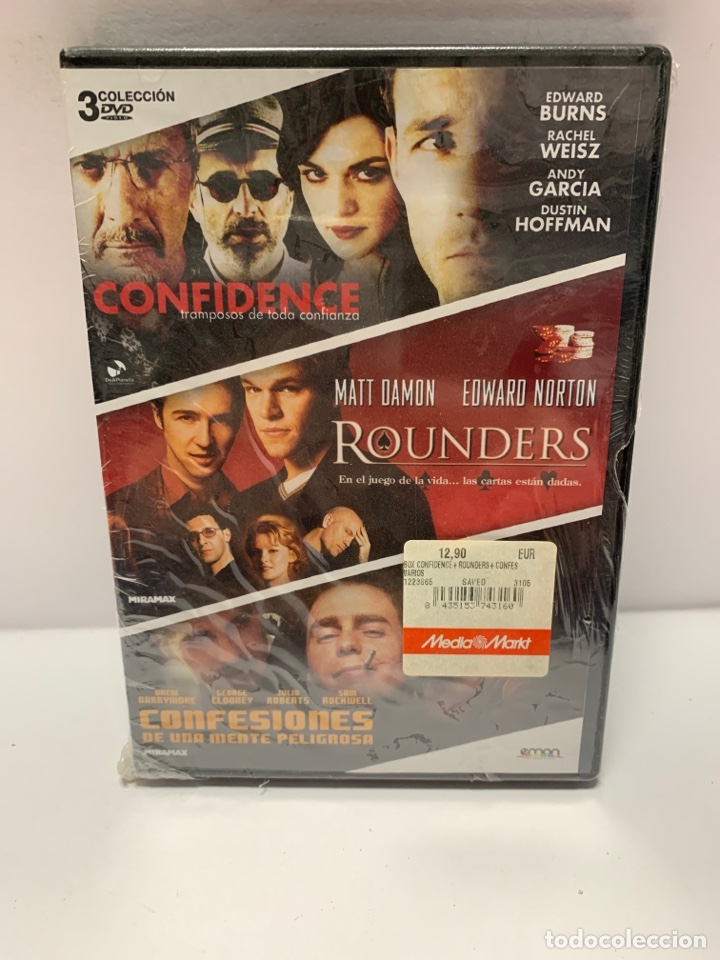 Cin&eacute;ma: REF.ND187 pack - confidence - rounders - confesiones de una vida peligrosa DVD NUEVO PRECINTADO