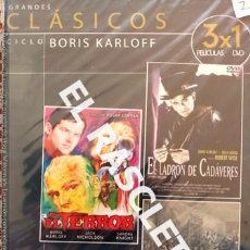 Cine: PELICULA EN DVD -GRANDES CLASICOS 3X1 - EL TERROR - EL LADRÓN DE CADAVERES- BEDLAM