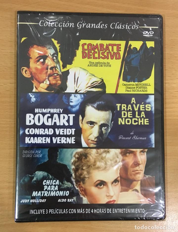 Cine: DVD 3X1 CINE CL&Aacute;SICO - COMBATE DECISIVO - A TRAV&Eacute;S DE LA NOCHE - CHICA PARA MATRIMONIO. PRECINTADO