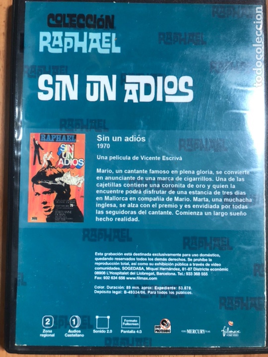 Cine: Dvd sin un adi&oacute;s Raphael - Foto 2