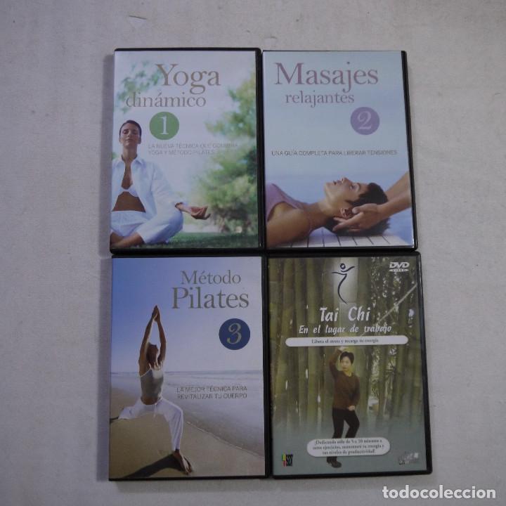 Cine: LOTE 4 DVDS: YOGA DIN&Aacute;MICO, MASAJES RELAJANTES, M&Eacute;TODO PILATES Y TAICHI EN EL LUGAR DE TRABAJO