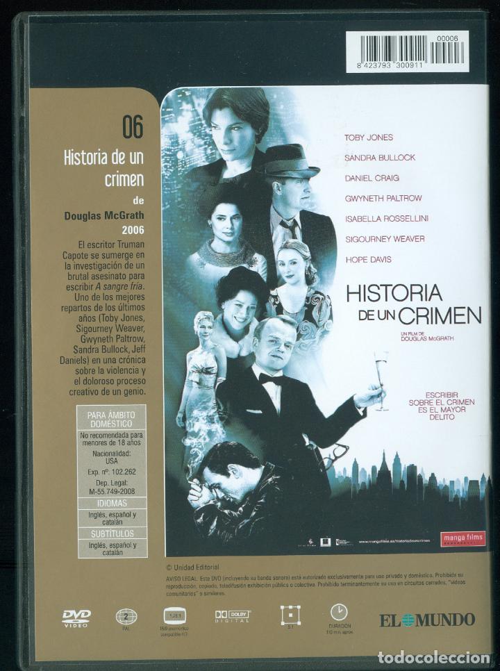 Cine: DVD HISTORIA DE UN CRIMEN. DOUGLAS McGRATH. SANDRA BULLOCK. ISABELLA ROSSELLINI. TRUMAN CAPOTE - Foto 2 - 249148785