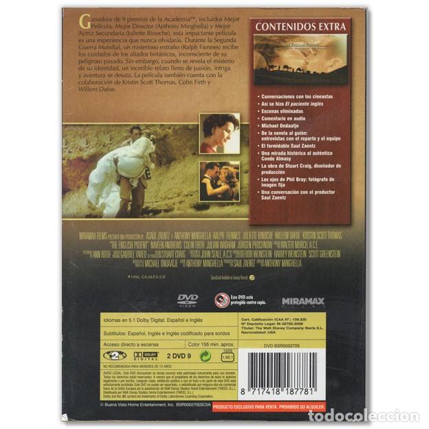 Cine: EL PACIENTE INGL&Eacute;S DVD - Foto 2