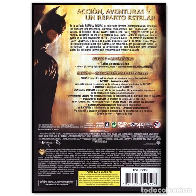 batman begins 2dvd edición alquiler - Compra venta en todocoleccion