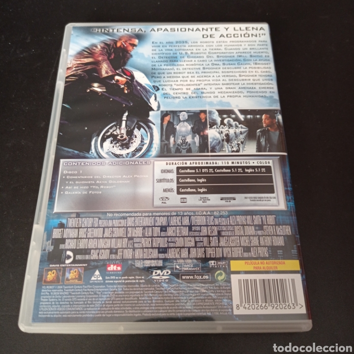 Cine: PELICULA DVD , YO, ROBOT , WILL SMITH - Foto 2