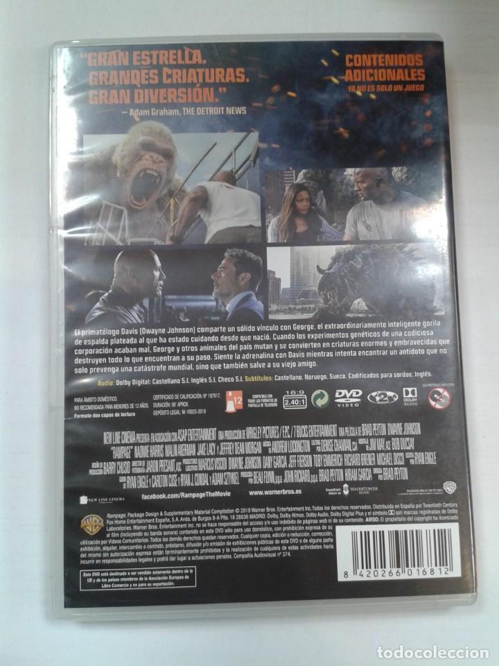 Cine: PROYECTO RAMPAGE. DWAYNE JOHNSON. DVD - Foto 2