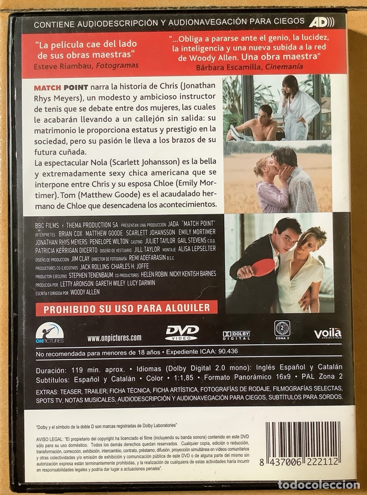Cine: DVD &ldquo;Match Point&rdquo; - Foto 2