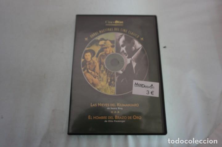 Cine: 12-B7/ 1 X DVD - 2 PELICULAS - LAS NIEVES DEL KILIMANJARO - EL HOMBRE DEL BRAZO DE ORO