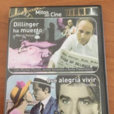 Cine: DVD MITOS DEL CINE. 2 PELICULAS, DILLIGER HA MUERTO Y QUE ALEGRIA VIVIR. Lote 274771303