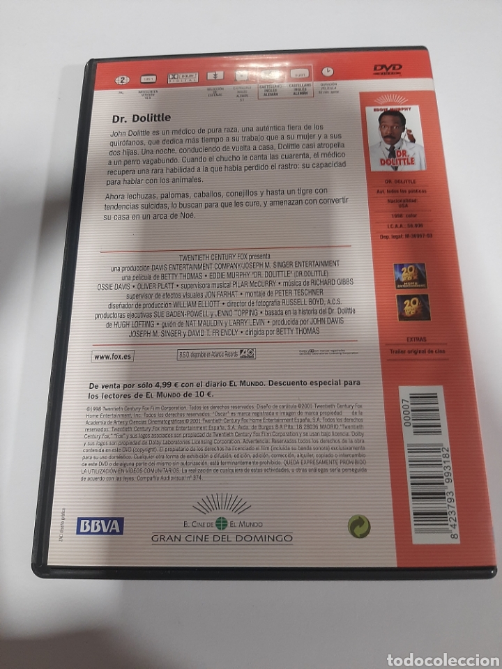 Cine: S227 dr. Dolittle - DVD COMO NUEVO - Foto 2