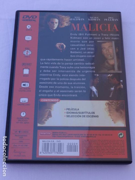 Cine: MALICIA. DVD - Foto 2