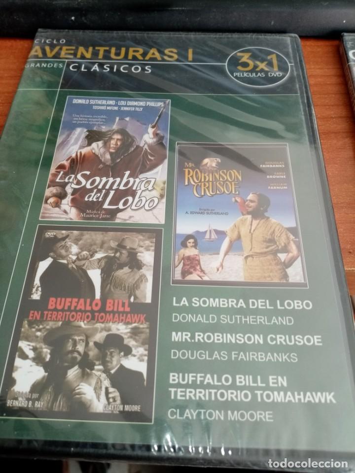 Kino: LA SOMBRA DEL LOBO. ROBINSON CRUSOE. BUFFFALO BILL. NUEVA PRECINTADA. C9DVD