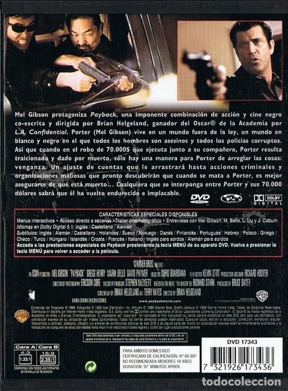 Cine: PAYBACK MEL GIBSON (FORMATO SNAPCASE) - Foto 2