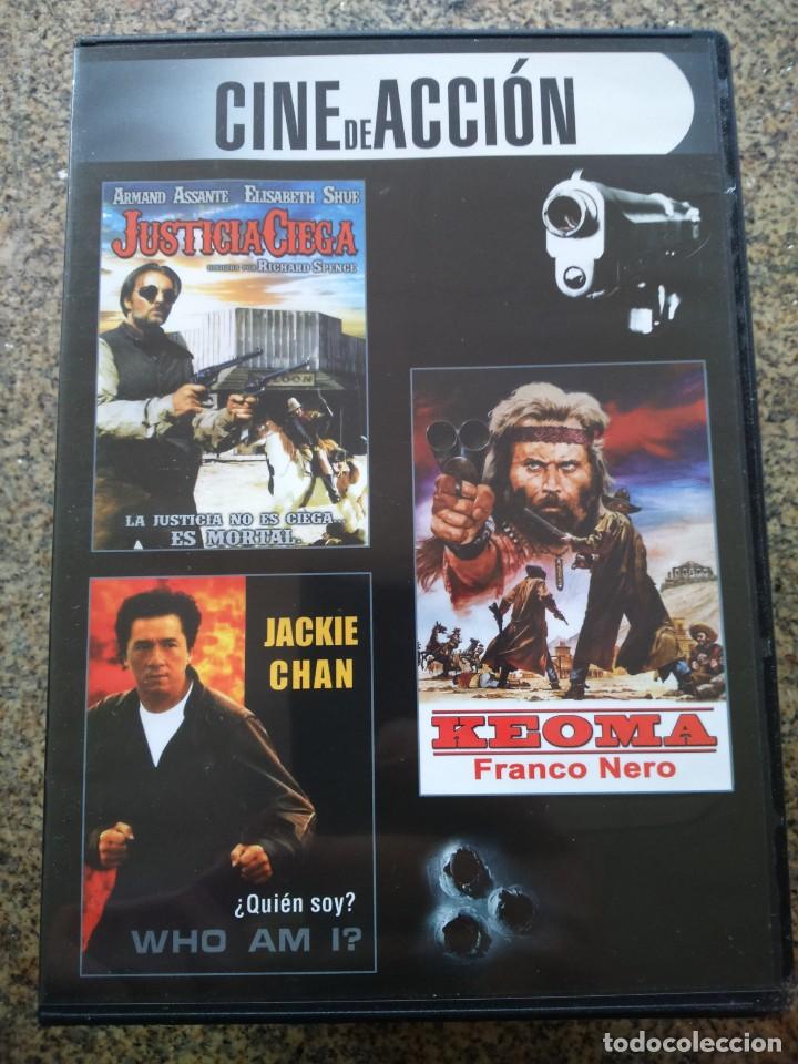Cinema: DVD -- JUSTICIA CIEGA / &iquest;QUIEN SOY? / KEOMA -- CAJA FINA --