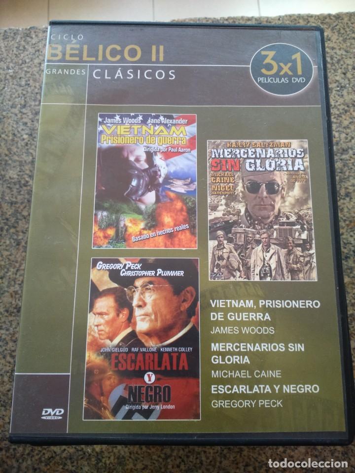 Cin&eacute;ma: DVD -- VIETNAM, PRISIONERO DE GUERRA / MERCENARIOS SIN GLORIA / ESCARLATA Y NEGRO -- CAJA FINA --