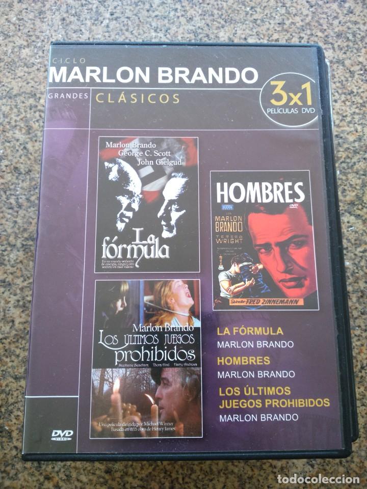 Kino: DVD -- LA FORMULA / HOMBRES / LOS ULTIMOS JUEGOS PROHIBIDOS -- CAJA FINA --