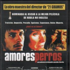 Cine: AMORES PERROS. NOMINADA AL OSCAR MEJOR PELICULA DE HABLA NO INGLESA. DVD RF-2048