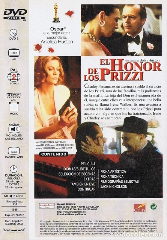 Cine: EL HONOR DE LOS PRIZZI JACK NICHOLSON - Foto 2