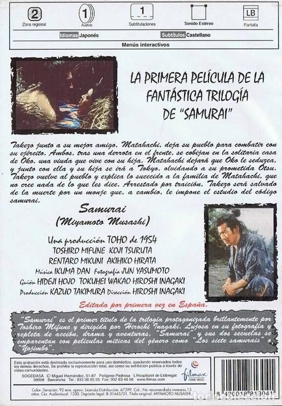 Cine: SAMURAI (DVD)....... - Foto 2