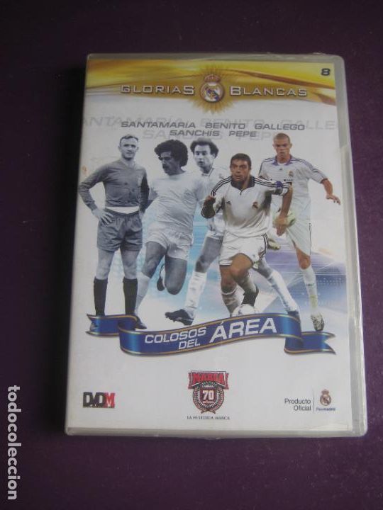 Kino: GLORIAS BLANCAS - COLOSOS DEL AREA - DVD PRECINTADO -SANCHIS - BENITO ETC - FUTBOL REAL MADRID