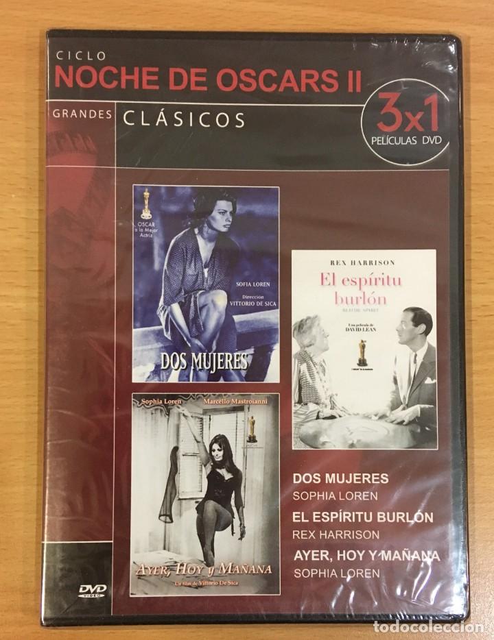 Cine: DVD CINE 3X1 - DOS MUJERES, EL ESP&Iacute;RITU BURL&Oacute;N Y AYER, HOY Y MA&Ntilde;ANA. PRECINTADO