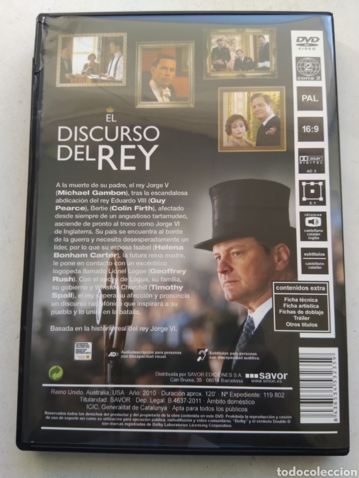 Cine: DVD EL DISCURSO DEL REY - Foto 2