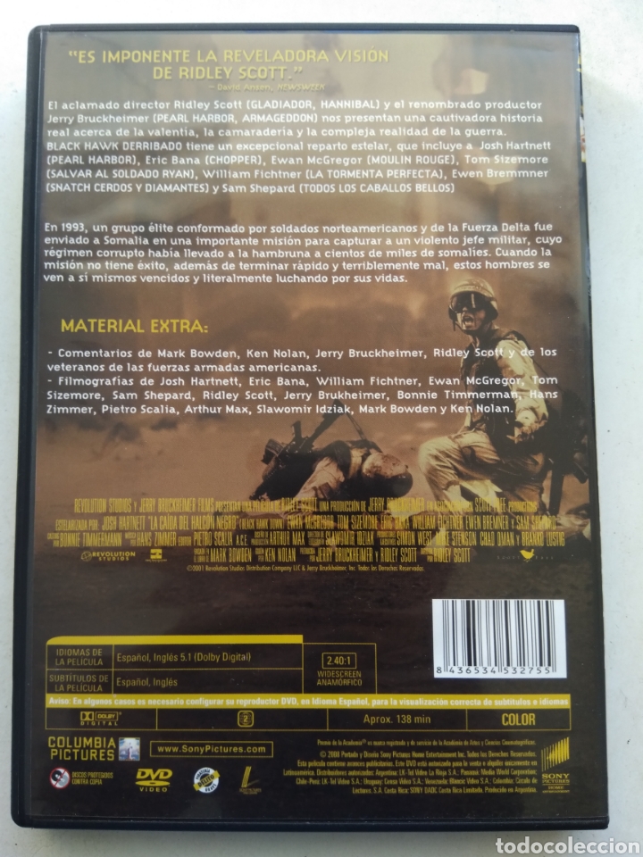 Cine: DVD BLACK HAWK DERRIBADO - Foto 2