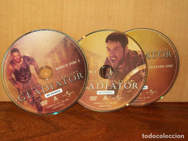 Cin&eacute;ma: GLADIATOR - RUSSEL CROW - SOLO TRIPLE DVD EDICION EXTENDIDA , SIN NADA MAS