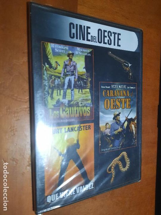 Cine: LOS CAUTIVOS + CARAVANA OESTE + QUE VIENE VALDEZ. CAJA ESTRECHA. 3 PEL&Iacute;CULAS. PRECINTADA. SIN ABRIR
