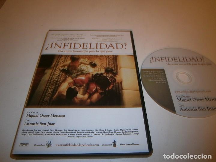 Cine: INFIDELIDAD UN AMOR INVENCIBLE PASE LO QUE PASE DVD MIGUEL ANGEL MENASSA ANTONIA SAN JUAN