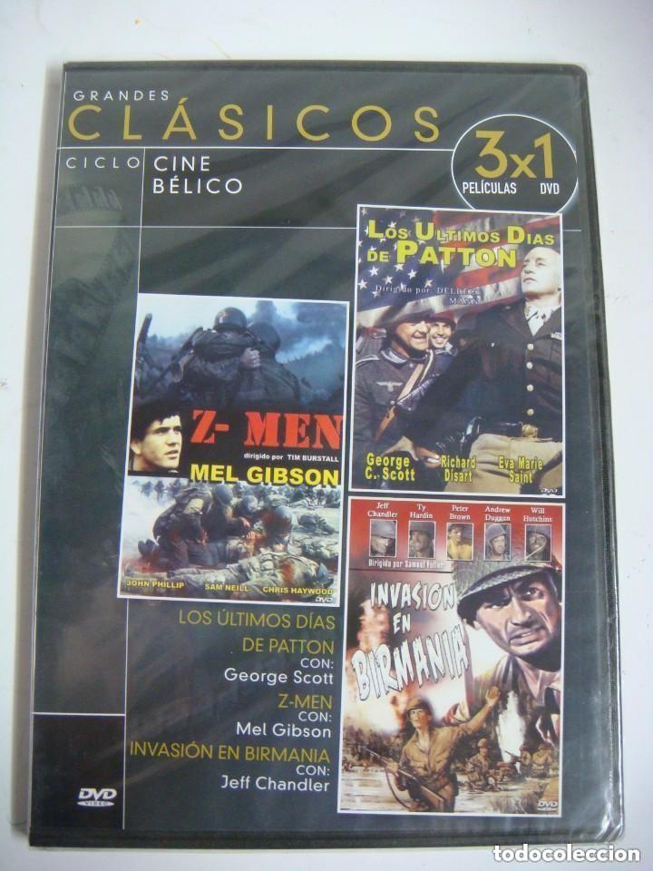 Cine: D.V.D. DE 3 X 1 PELICULAS-Z-MEN-INVASION EN BIRMANIA-LOS ULTIMOS DIAS DE NUEVA.