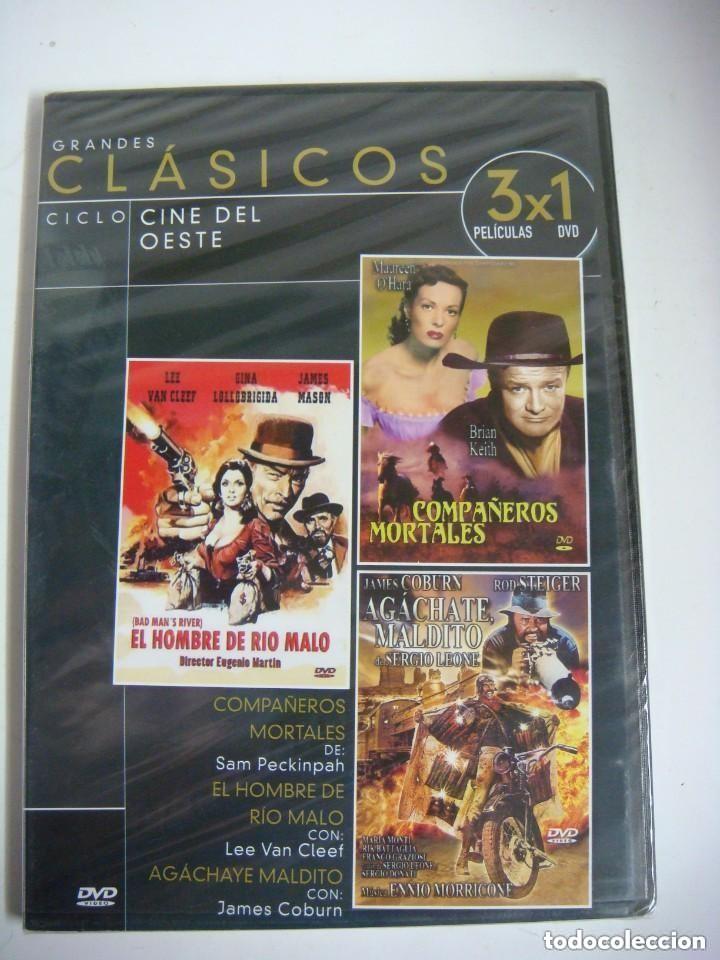 Cin&eacute;ma: D.V.D. DE 3 X 1 PELICULAS-EL HOMBRE DEL RIO MALO-AGACHATE MALDITO- ES NUEVA.
