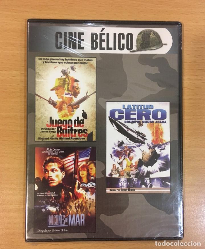Cine: DVD 3X1 CINE B&Eacute;LICO - LATITUD CERO, JUEGO DE BUITRES Y HALCONES DE MAR. PRECINTADO