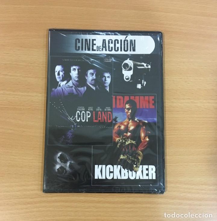 Cine: DVD 2X1 CINE DE ACCI&Oacute;N - COP LAND Y KICKBOXER CON VAN DAMME. PRECINTADO